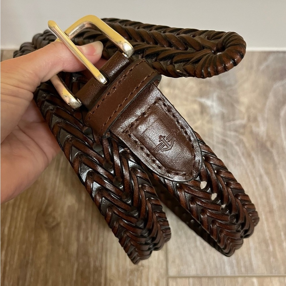 Men's Dockers Brown Braided Leather Belt